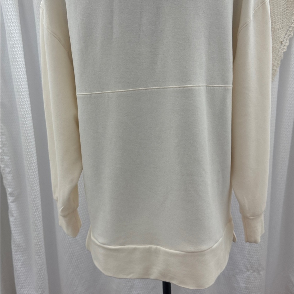Old Navy Live-In French Terry Cream Hooded Pullover - Picture 8 of 8